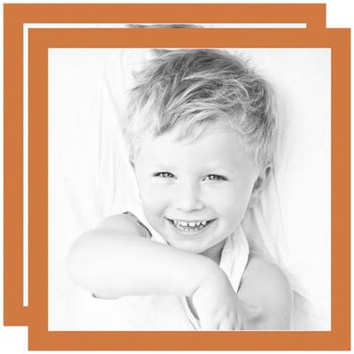 24x24 Tangerine/Octoberfest Custom Mat for Picture Frame with 20x20 Opening Size (Mat Only, Frame NOT Included) - 2 Pack