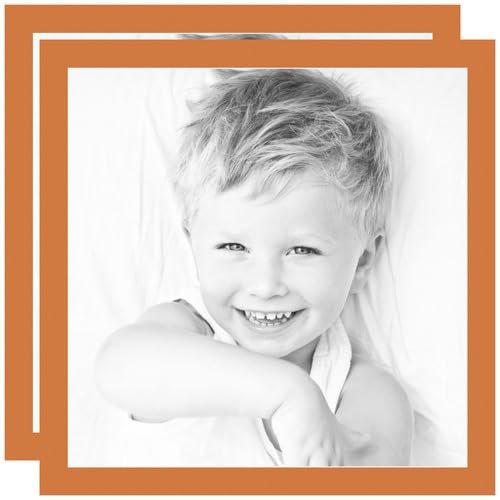 24x24 Tangerine/Octoberfest Custom Mat for Picture Frame with 20x20 Opening Size (Mat Only, Frame NOT Included) - 2 Pack