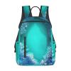FHPCE Laptop Backpack 14.7 Inch with Compartment Aqua Blue Turquoise Laptop Bag Lightweight Casual Daypack for Travel view 1