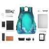 FHPCE Laptop Backpack 14.7 Inch with Compartment Aqua Blue Turquoise Laptop Bag Lightweight Casual Daypack for Travel view 4
