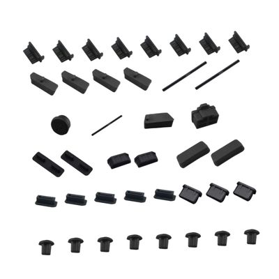 Gadpiparty 40pcs Computer Motherboard Dust Silicone Port Cover Protectors for USB Audio and Video Interfaces Easy to Install and Clean for Game Consoles