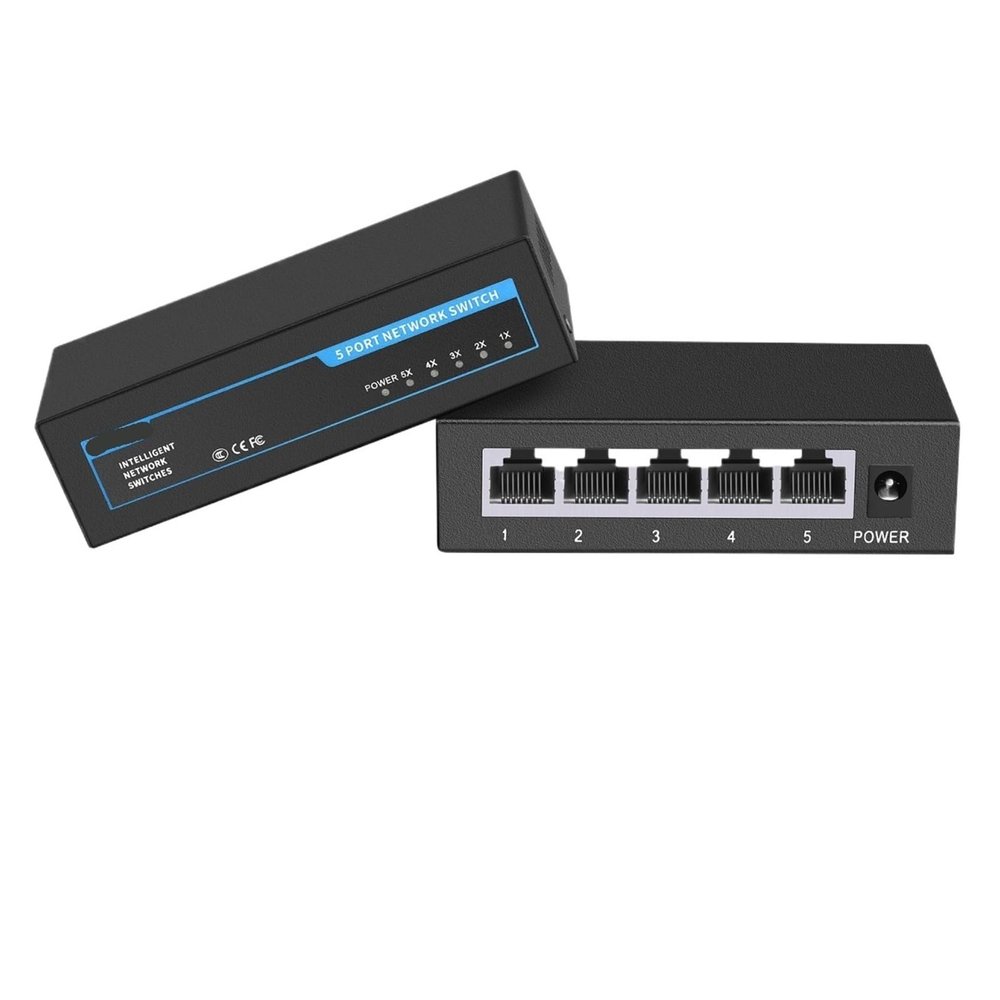 1 Pcs 5 8 10 Port Gigabit Switch Fast Ethernet Switch 1000Mbps Smart Network Switch Gigabit High Performance RJ45 Hub Internet Splitter (Size : 1005G)