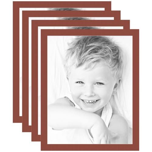 22x28 Terra-Cotta/Cognac Custom Mat for Picture Frame with 18x24 Opening Size (Mat Only, Frame NOT Included) - 4 Pack