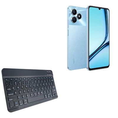 BoxWave Keyboard Compatible with Realme Note 50 - SlimKeys Bluetooth Keyboard, Portable Thin with Chiclet-Style Keys - Jet Black