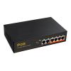 6-Port 10/100Mbps POE Switch 4+2 Fast Ethernet Switch with VLAN 52V 48W view 3