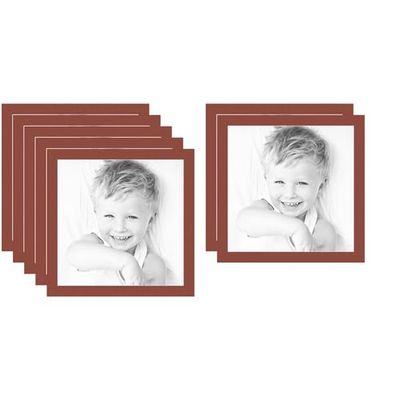 20x20 Terra-Cotta/Cognac Custom Mat for Picture Frame with 16x16 Opening Size (Mat Only, Frame NOT Included) - 7 Pack