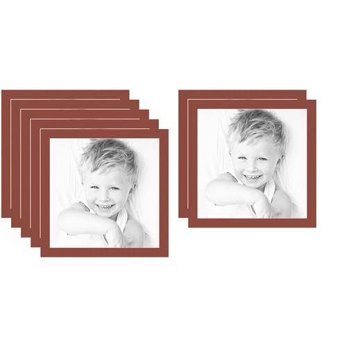 20x20 Terra-Cotta/Cognac Custom Mat for Picture Frame with 16x16 Opening Size (Mat Only, Frame NOT Included) - 7 Pack