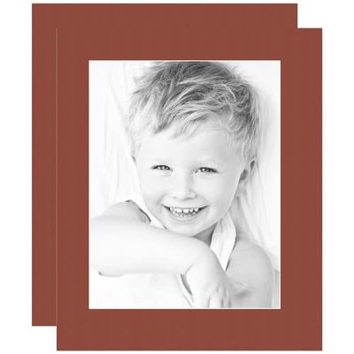 10x13 Terra-Cotta/Cognac Custom Mat for Picture Frame with 6x9 Opening Size (Mat Only, Frame NOT Included) - 2 Pack