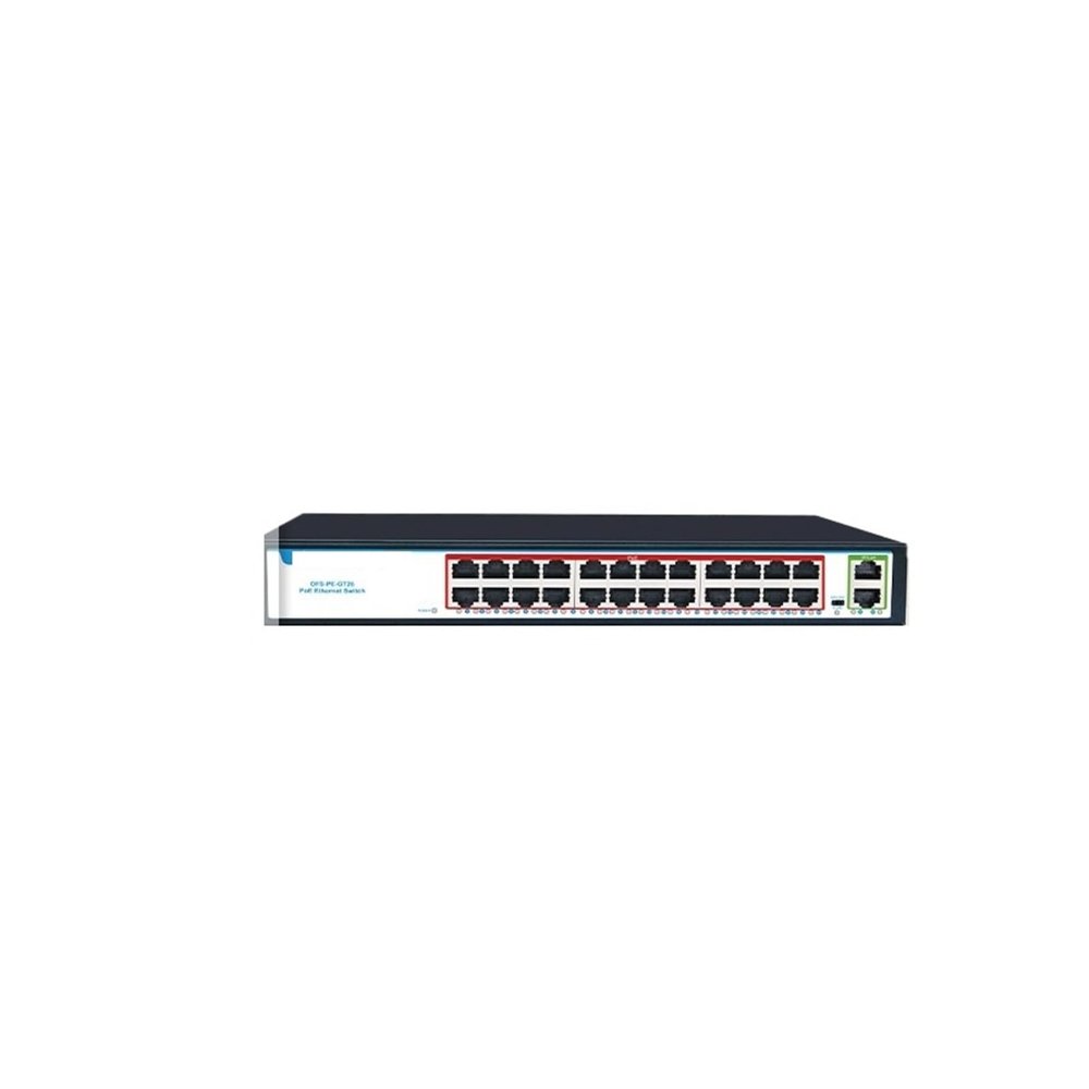 24-Port 1000mbps POE Switch, 400W 48V Gigabit Fiber Smart Poe SFP Rj45 Network (Size : OFS-PE-GT26)