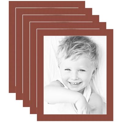 16x20 Terra-Cotta/Cognac Custom Mat for Picture Frame with 12x16 Opening Size (Mat Only, Frame NOT Included) - 5 Pack