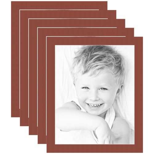 16x20 Terra-Cotta/Cognac Custom Mat for Picture Frame with 12x16 Opening Size (Mat Only, Frame NOT Included) - 5 Pack