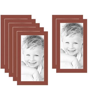 10x20 Terra-Cotta/Cognac Custom Mat for Picture Frame with 6x16 Opening Size (Mat Only, Frame NOT Included) - 7 Pack