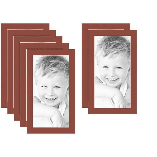 10x20 Terra-Cotta/Cognac Custom Mat for Picture Frame with 6x16 Opening Size (Mat Only, Frame NOT Included) - 7 Pack
