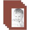 8x12 Terra-Cotta/Cognac Custom Mat for Picture Frame with 4x8 Opening Size (Mat Only, Frame NOT Included) - 4 Pack view 1