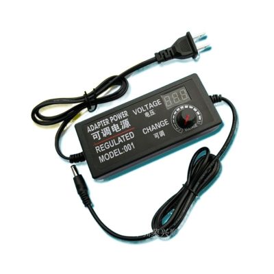 ZCERA 3-12V5A Adjustable Voltage and Speed Adjustable Power Supply with Display LED Light bar Temperature Adjustment and dimming Adapter, DMD-034C