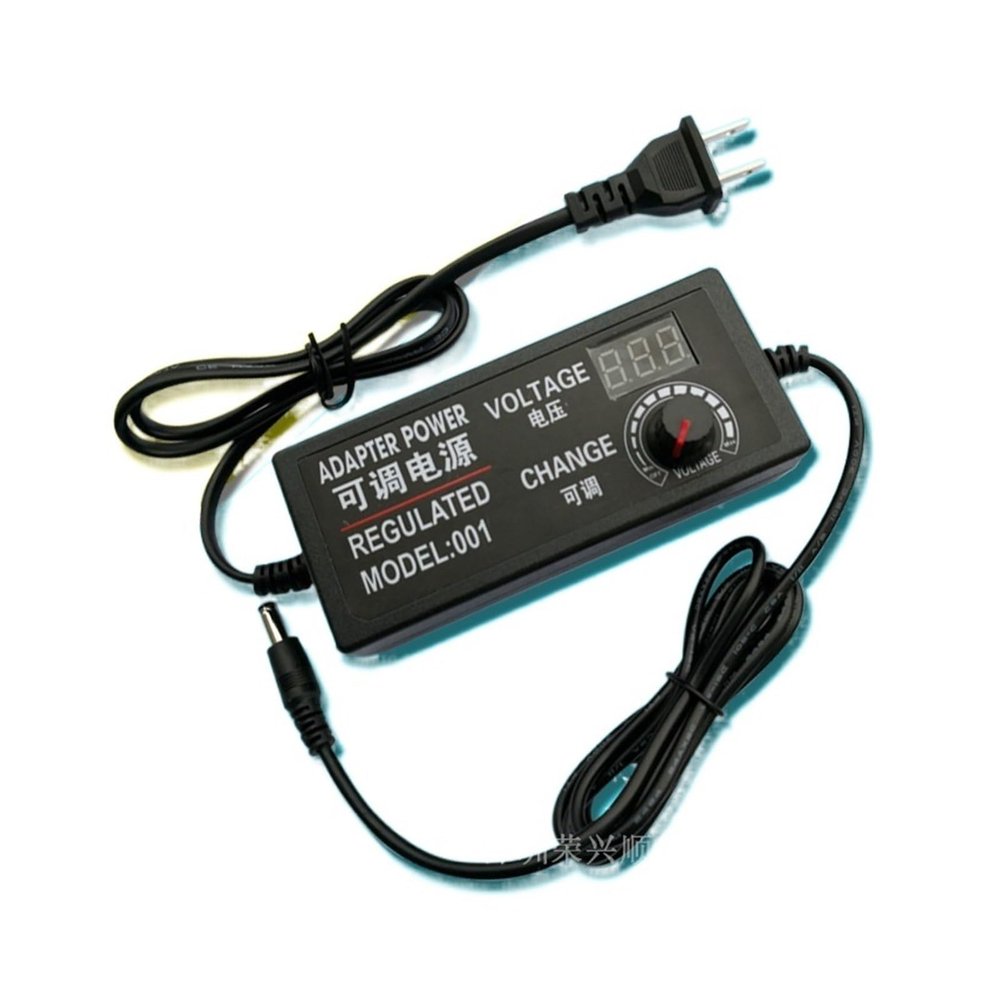 ZCERA 3-12V5A Adjustable Voltage and Speed Adjustable Power Supply with Display LED Light bar Temperature Adjustment and dimming Adapter, DMD-034C