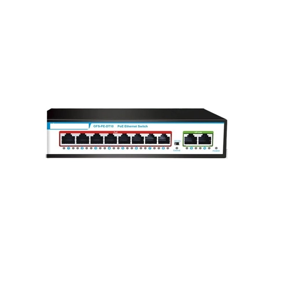 4 8 Ports 48v POE Switch Ethernet Management Gigabit AI Smart Network Switch 1000mbps (Size : OFS-PE-DT10)