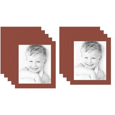 15x18 Terra-Cotta/Cognac Custom Mat for Picture Frame with 11x14 Opening Size (Mat Only, Frame NOT Included) - 9 Pack