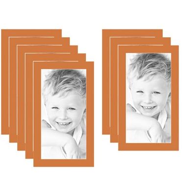 10x20 Tangerine/Octoberfest Custom Mat for Picture Frame with 6x16 Opening Size (Mat Only, Frame NOT Included) - 8 Pack