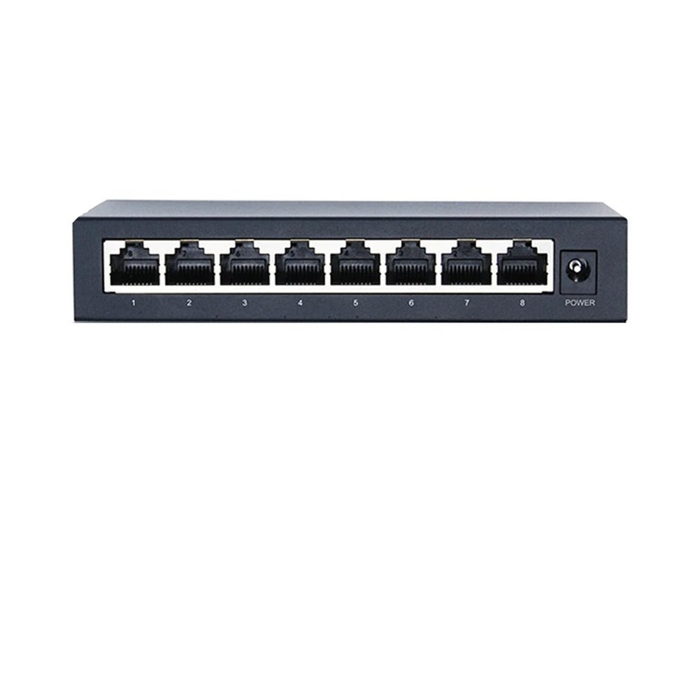 DMSPEQEY Gigabit Network Switch 1000Mbps Ethernet Switch 5/8/10 Port RJ45 LAN hub Office Dormitory Home Desktop Fast Switch (Size : 8 Ports Gigabit)