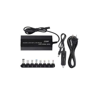 Multifunctional Power Adapter Car Charger 120W Home Laptop Adapter Two in One Adjustable