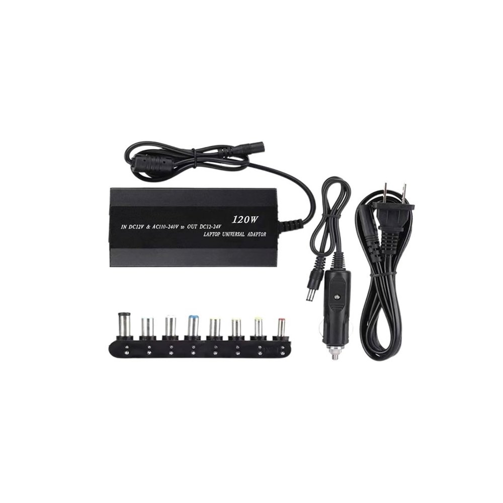 Multifunctional Power Adapter Car Charger 120W Home Laptop Adapter Two in One Adjustable