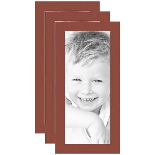 8x20 Terra-Cotta/Cognac Custom Mat for Picture Frame with 4x16 Opening Size (Mat Only, Frame NOT Included) - 3 Pack
