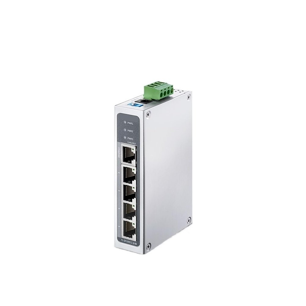 5-Port 100M Industrial Ethernet Switch 100Base-T DIN Rail Wall-Mounted IP30 Broadcast Storm Protection VLAN TL-SF1005