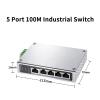 5-Port 100M Industrial Ethernet Switch 100Base-T DIN Rail Wall-Mounted IP30 Broadcast Storm Protection VLAN TL-SF1005 view 2