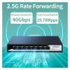 8-Port 2.5GbE Ethernet Switch Unmanaged 2.5G Network Switch Fanless Desktop Small Home Lab Setup Switch Plug and Play view 3