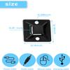 3/4" Zip Tie Mounts - 60 PCS Self Adhesive Cable Tie Mounts Wire Cable Anchors Squares Holders for Cable Management Outdoor Indoor (Black, 60PCS- 3/4INCH) view 3