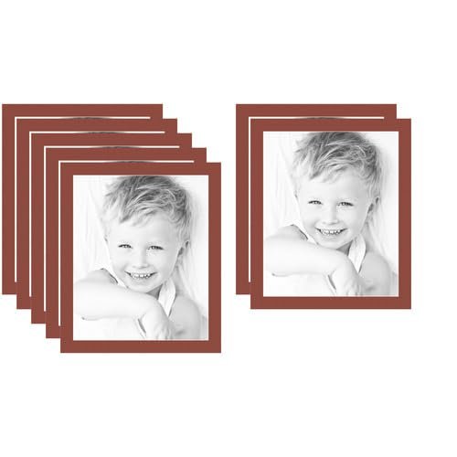 18x22 Terra-Cotta/Cognac Custom Mat for Picture Frame with 14x18 Opening Size (Mat Only, Frame NOT Included) - 7 Pack