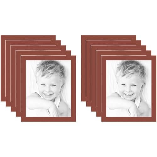 16x20 Terra-Cotta/Cognac Custom Mat for Picture Frame with 12x16 Opening Size (Mat Only, Frame NOT Included) - 10 Pack