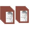 8x12 Terra-Cotta/Cognac Custom Mat for Picture Frame with 4x8 Opening Size (Mat Only, Frame NOT Included) - 9 Pack view 1