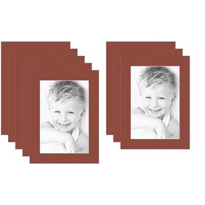 8x12 Terra-Cotta/Cognac Custom Mat for Picture Frame with 4x8 Opening Size (Mat Only, Frame NOT Included) - 8 Pack
