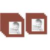 8x8 Terra-Cotta/Cognac Custom Mat for Picture Frame with 4x4 Opening Size (Mat Only, Frame NOT Included) - 8 Pack view 1