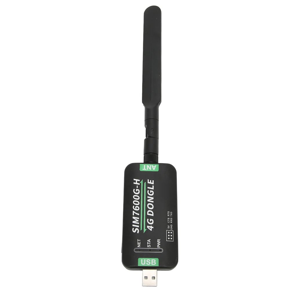 CFTGIW 4G DONGLE LTE USB Adapter SIM7600G H USB UART Communication 4G DONGLE Rotatable Antenna The Antenna Adopts a Bendy Shape Design and Helps Multi Dimen Application State of