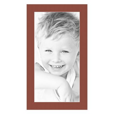 10x20 Terra-Cotta/Cognac Custom Mat for Picture Frame with 6x16 Opening Size (Mat Only, Frame NOT Included) - 4 Pack