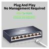 8-Port 100Mbps Ethernet Switch 100BASE-T Plug and Play Network Hub Internet Splitter 5V DC Auto MDI/MDIX TL-SF1008D (Size : UK Adapter) view 2