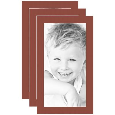 10x20 Terra-Cotta/Cognac Custom Mat for Picture Frame with 6x16 Opening Size (Mat Only, Frame NOT Included) - 3 Pack