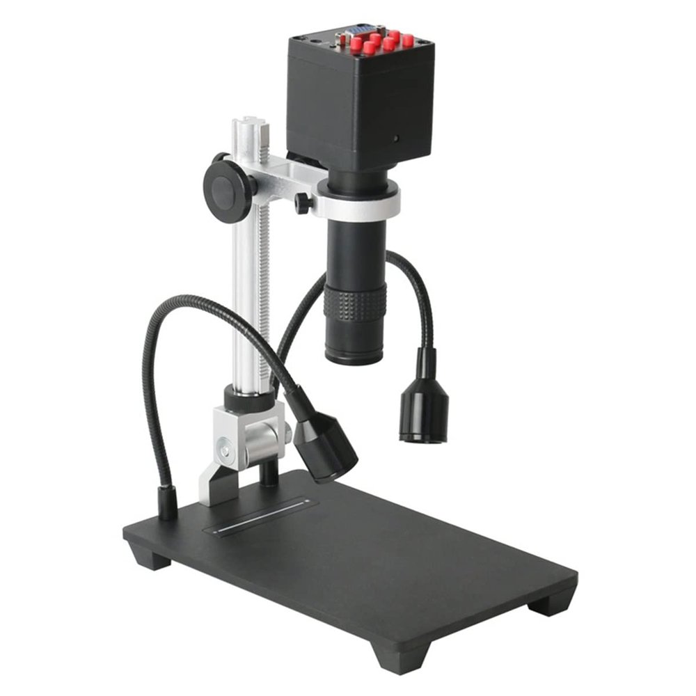JOEBO Microscope Kit 37MP 48MP 1080P Industry Electronic Video Microscope Camera 200X Zoom C-Mount Lens Microscope Lens Adapters (Color : 13MP VGA HDMI)