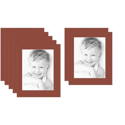10x13 Terra-Cotta/Cognac Custom Mat for Picture Frame with 6x9 Opening Size (Mat Only, Frame NOT Included) - 7 Pack