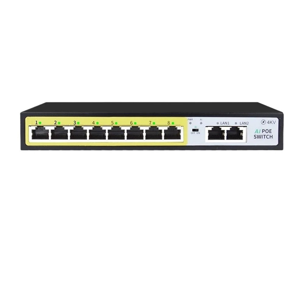 8-Port 48V POE Switch 100M 90W External Power Supply Suitable for Network Cameras