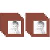9x9 Terra-Cotta/Cognac Custom Mat for Picture Frame with 5x5 Opening Size (Mat Only, Frame NOT Included) - 10 Pack view 1