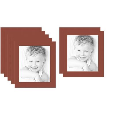 12x14 Terra-Cotta/Cognac Custom Mat for Picture Frame with 8x10 Opening Size (Mat Only, Frame NOT Included) - 7 Pack