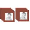 8x8 Terra-Cotta/Cognac Custom Mat for Picture Frame with 4x4 Opening Size (Mat Only, Frame NOT Included) - 9 Pack view 1