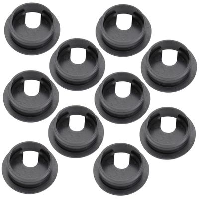 DOITOOL 10pcs Black Computer Desk Cable Hole Cover Desktop Grommet for Cord Management Home Office and Workspaces