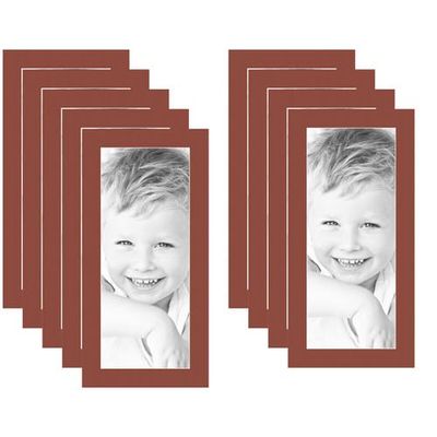 8x20 Terra-Cotta/Cognac Custom Mat for Picture Frame with 4x16 Opening Size (Mat Only, Frame NOT Included) - 9 Pack