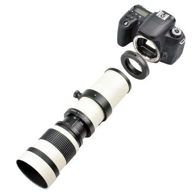 CFTGIW Telephoto Lens Professional 420 800mm Aperture F 8.3 16 Full Manual Fo Manual Adjustment All Metal Shape Optical Glass Multi Layer Mc Coating Film. Extensive Range Usage, Lens