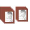 12x16 Terra-Cotta/Cognac Custom Mat for Picture Frame with 8x12 Opening Size (Mat Only, Frame NOT Included) - 8 Pack view 1